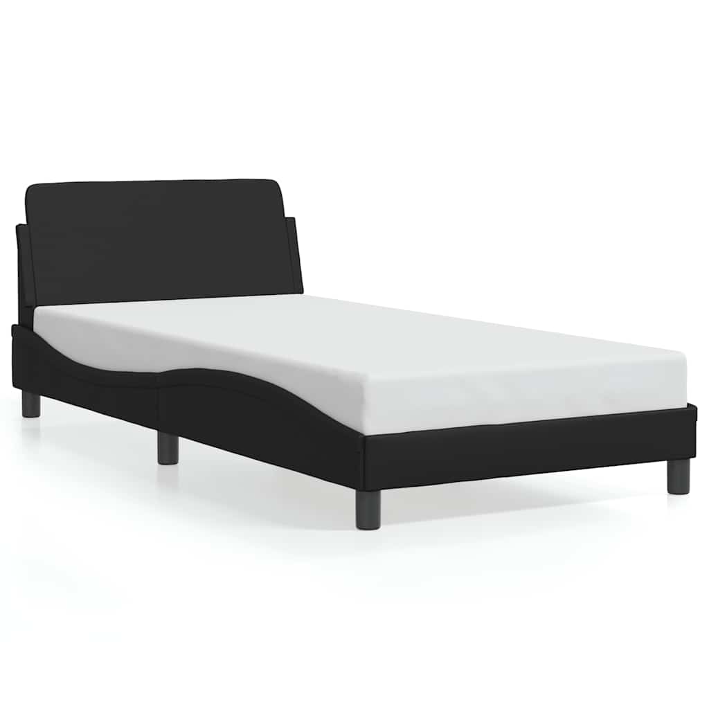 Bettgestell "Dover" Schwarz 100x203 cm Kunstleder