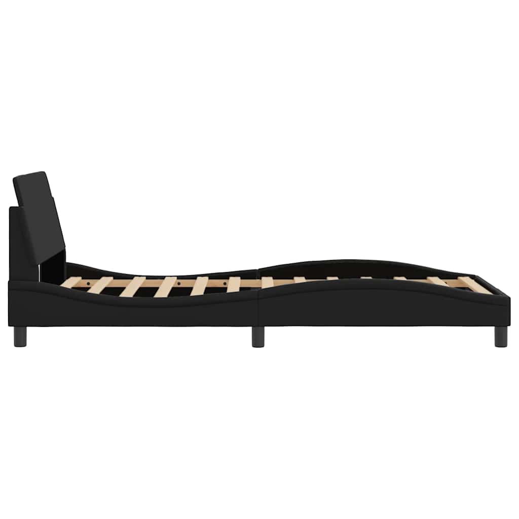Bettgestell "Dover" Schwarz 100x203 cm Kunstleder