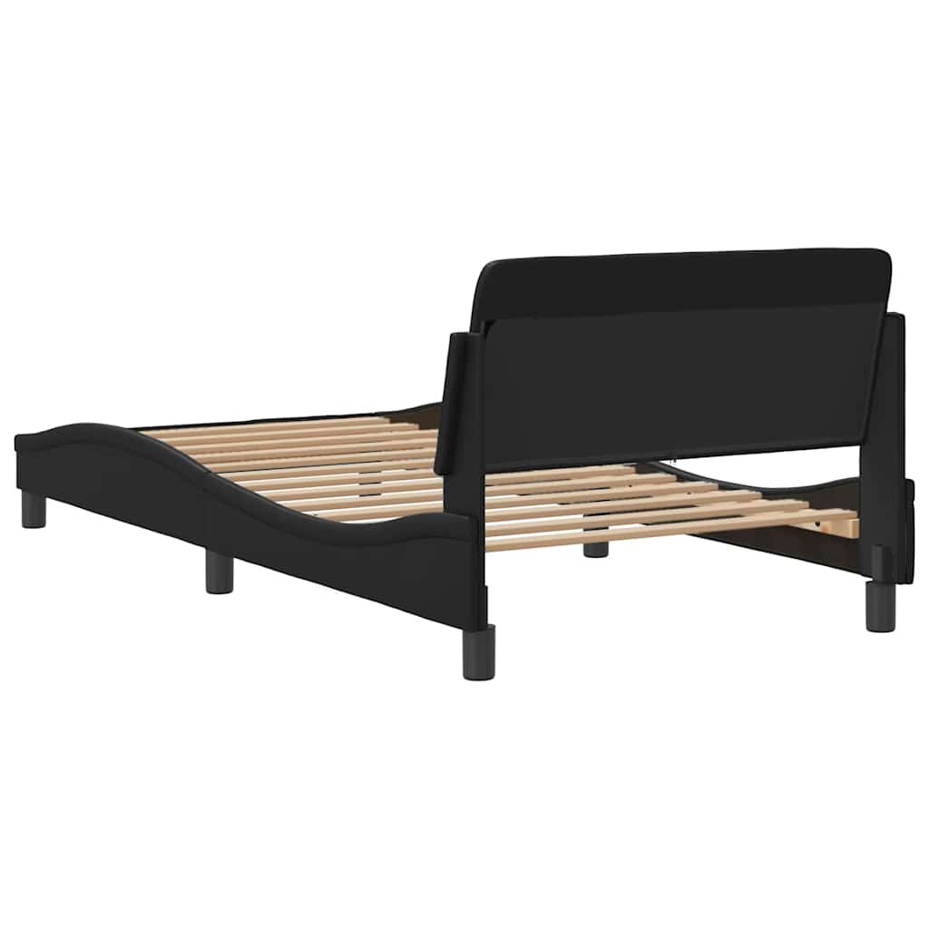 Bettgestell "Dover" Schwarz 100x203 cm Kunstleder