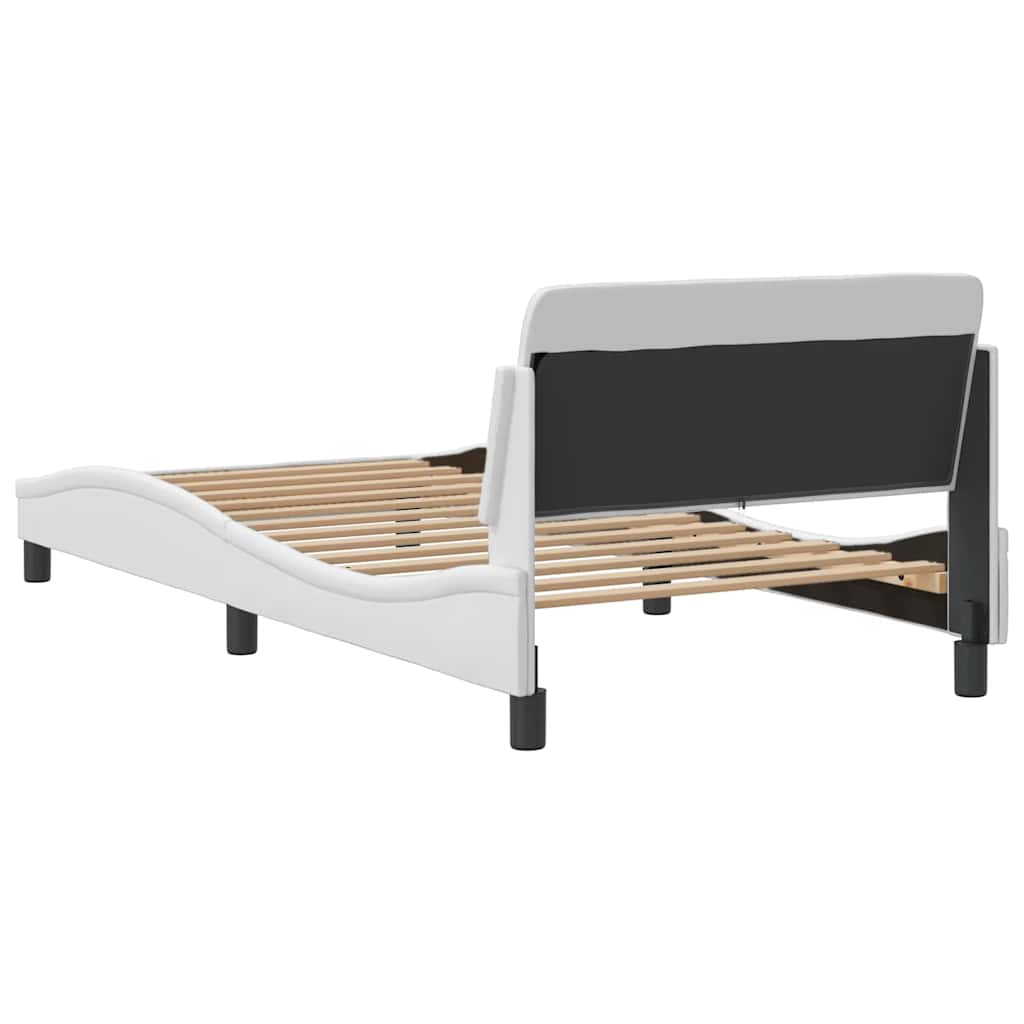 Bettgestell "Dover" Weiß 100x203 cm Kunstleder