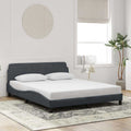 Bettgestell "Dover" Dunkelgrau 152x203 cm Samt
