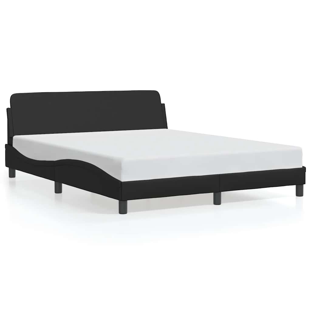 Bettgestell "Dover" Schwarz 152x203 cm Kunstleder