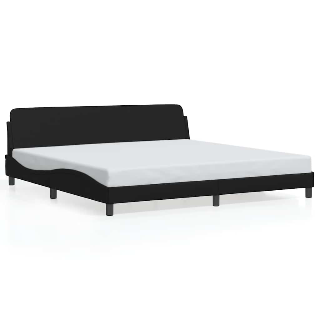 Bettgestell "Dover" Schwarz 193x203 cm Kunstleder