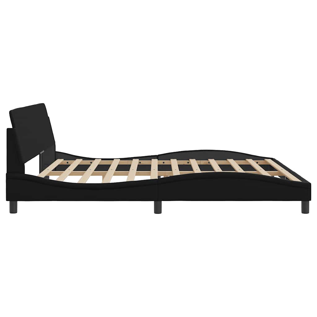 Bettgestell "Dover" Schwarz 193x203 cm Kunstleder