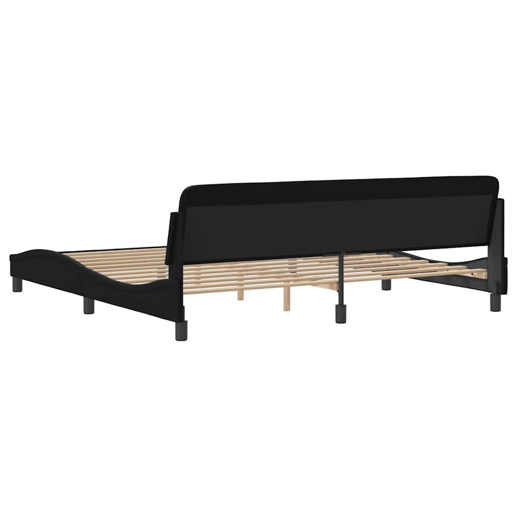 Bettgestell "Dover" Schwarz 193x203 cm Kunstleder