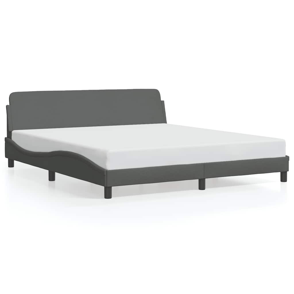 Bettgestell "Dover" Dunkelgrau 183x213 cm Stoff