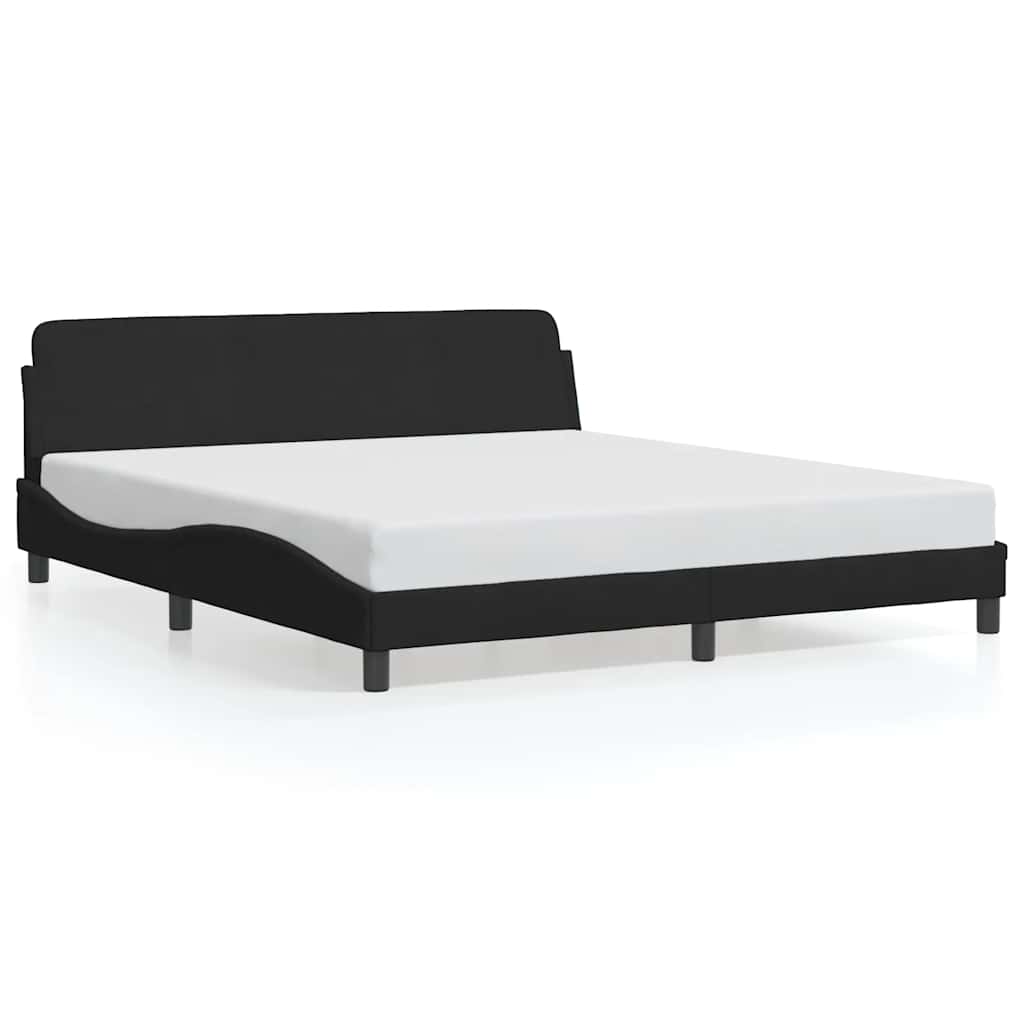 Bettgestell "Dover" Schwarz 183x213 cm Kunstleder