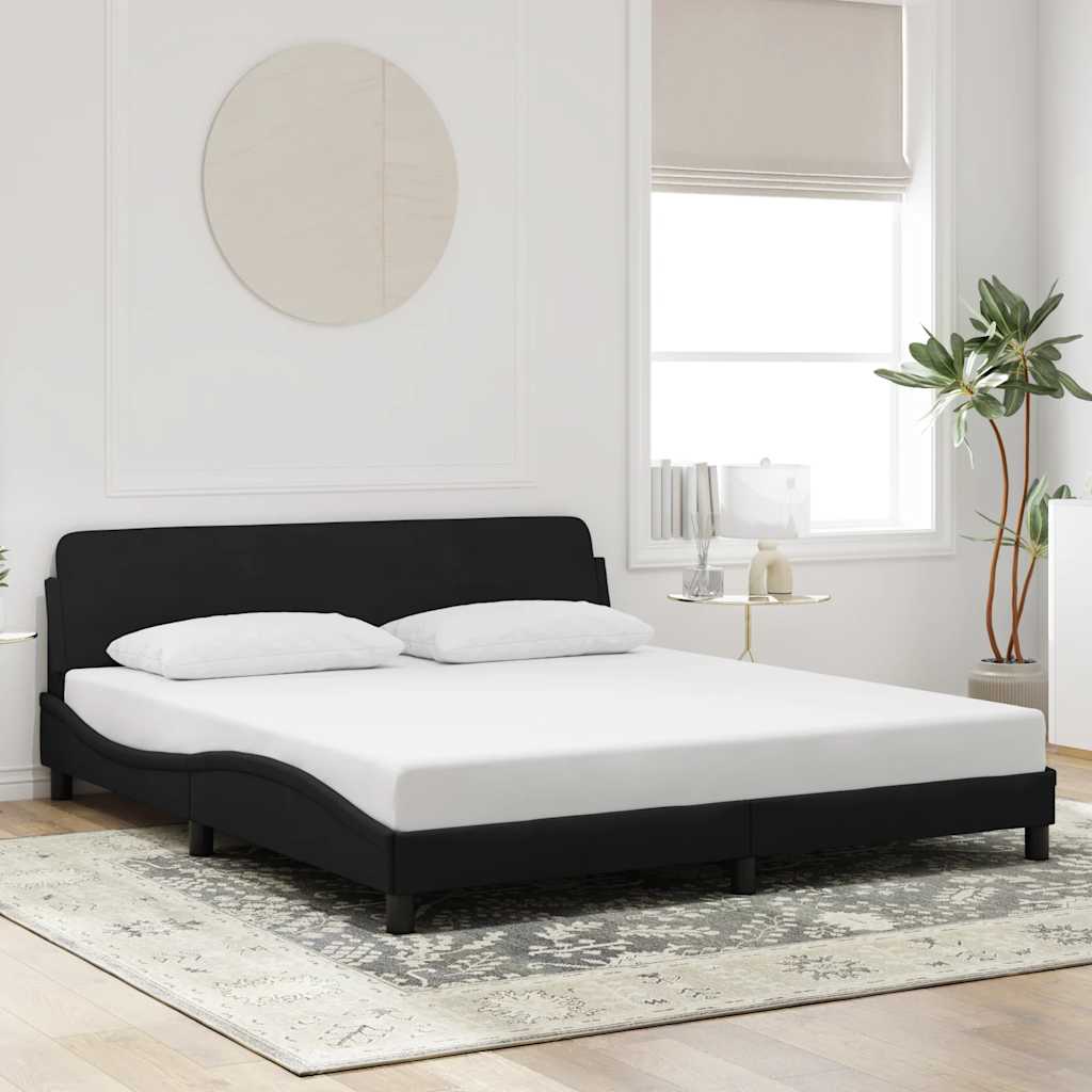 Bettgestell "Dover" Schwarz 183x213 cm Kunstleder