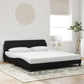 Bettgestell "Dover" Schwarz 183x213 cm Kunstleder