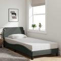 Bettgestell Dover Dunkelgrau 90x190 cm Stoff