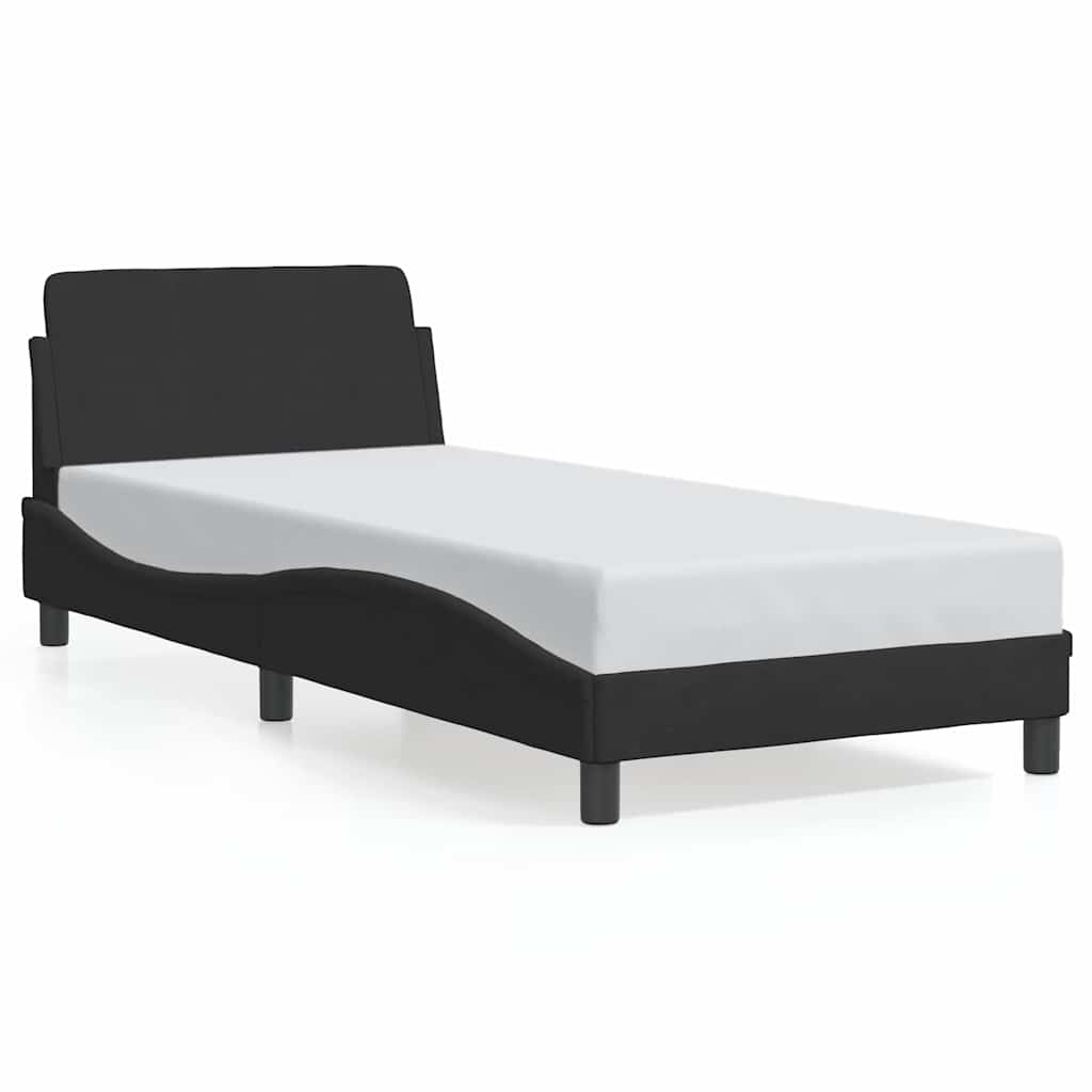 Bettgestell Dover Schwarz 90x190 cm Samt