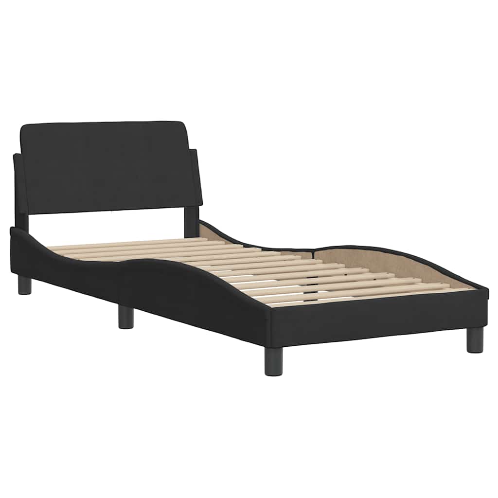 Bettgestell Dover Schwarz 90x190 cm Samt