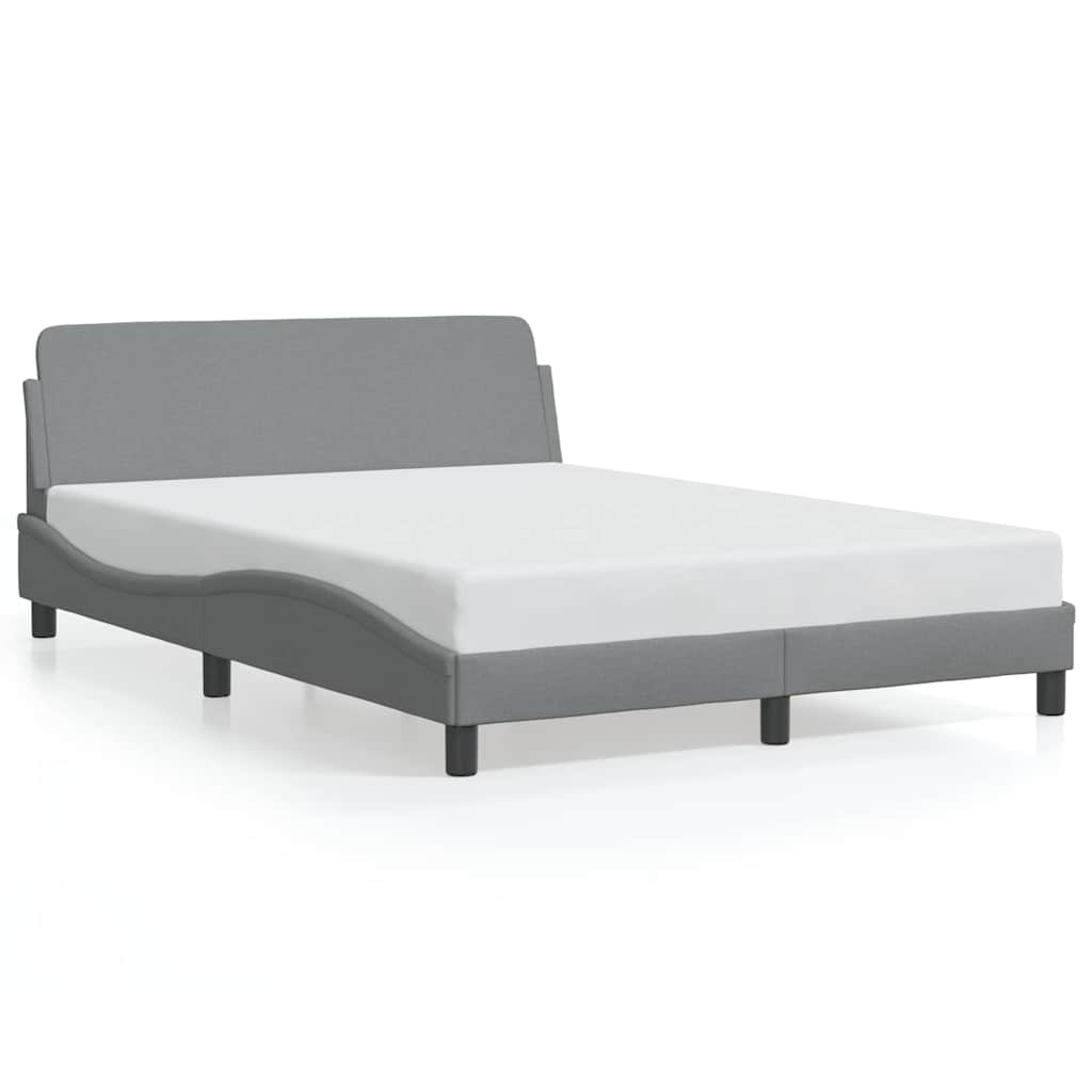 Bettgestell Dover Hellgrau 135x190 cm Stoff