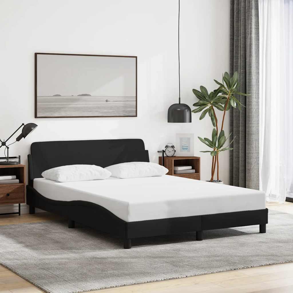 Bettgestell Dover Schwarz 135x190 cm Stoff