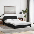 Bettgestell Dover Schwarz 135x190 cm Stoff