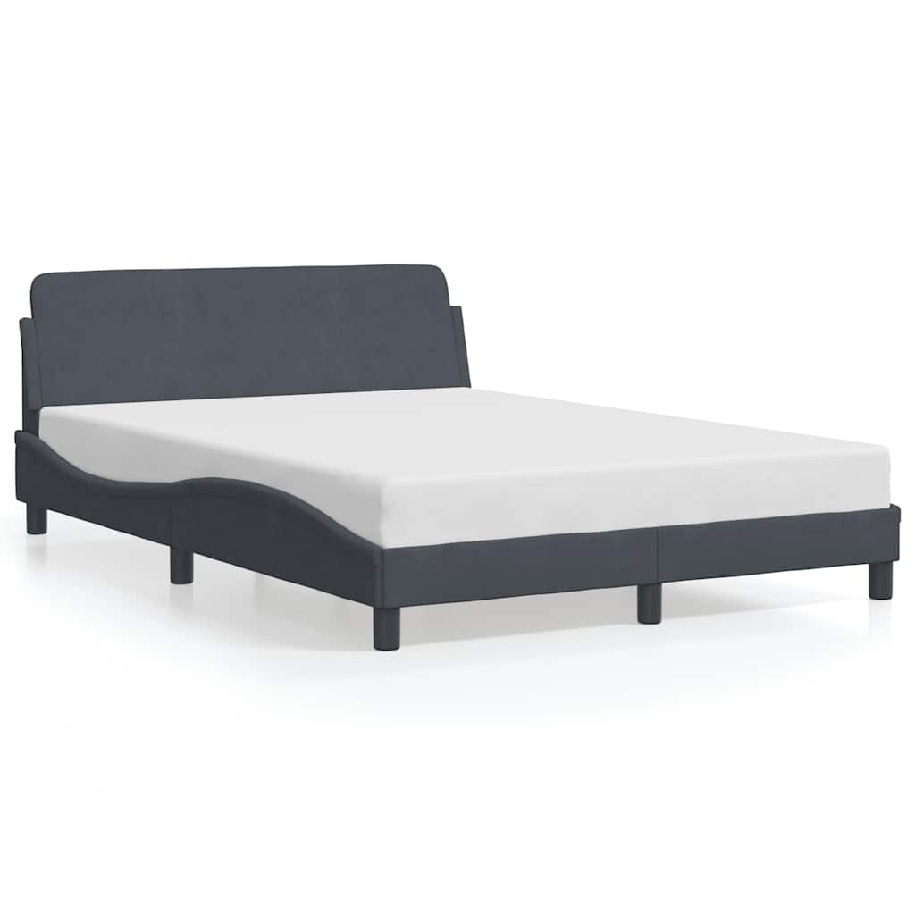 Bettgestell Dover Dunkelgrau 135x190 cm Samt