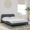 Bettgestell Dover Dunkelgrau 135x190 cm Samt