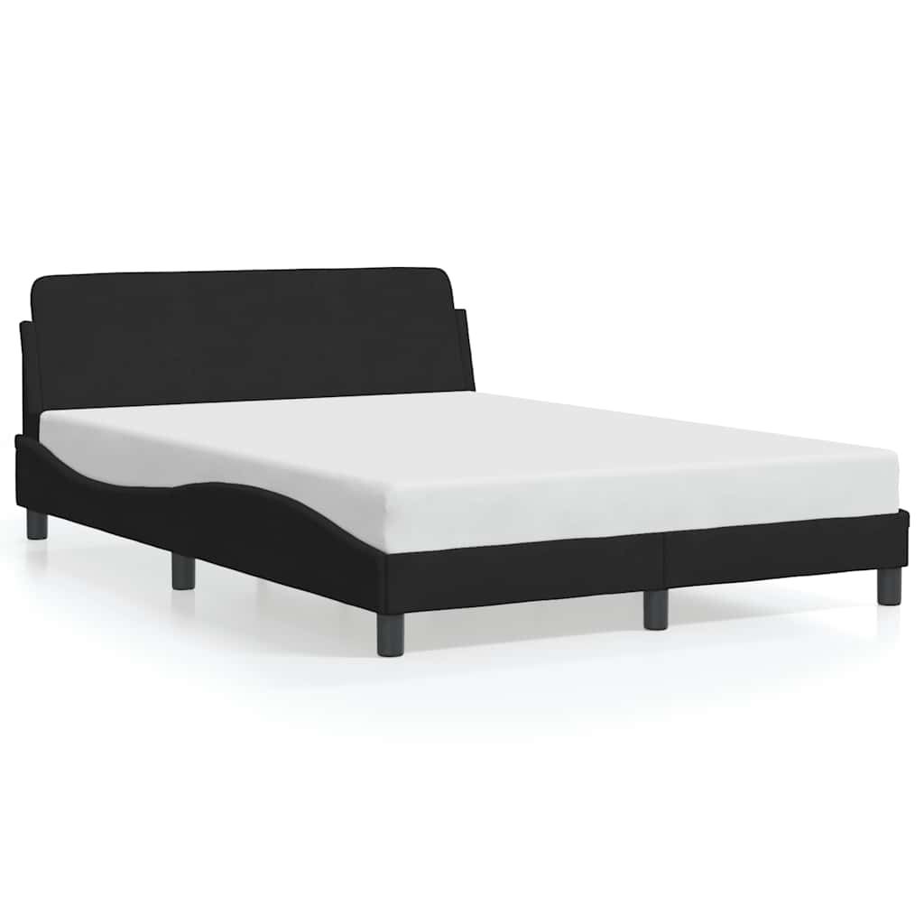 Bettgestell Dover Schwarz 135x190 cm Samt