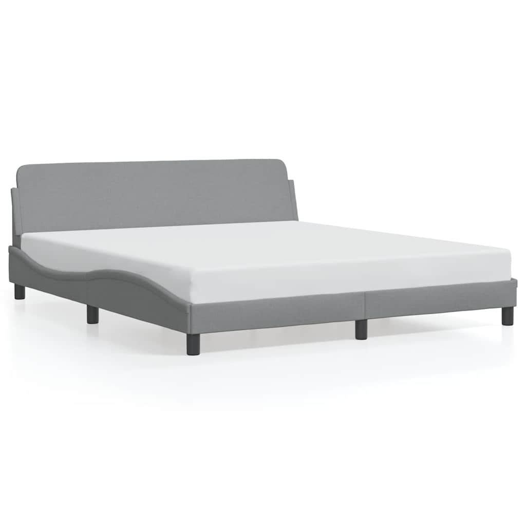 Bettgestell Dover Hellgrau 180x200 cm Stoff