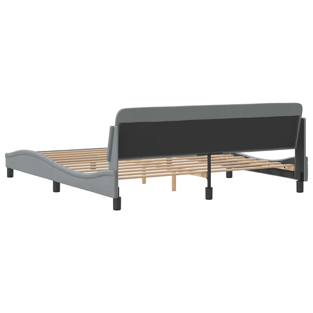 Bettgestell Dover Hellgrau 180x200 cm Stoff