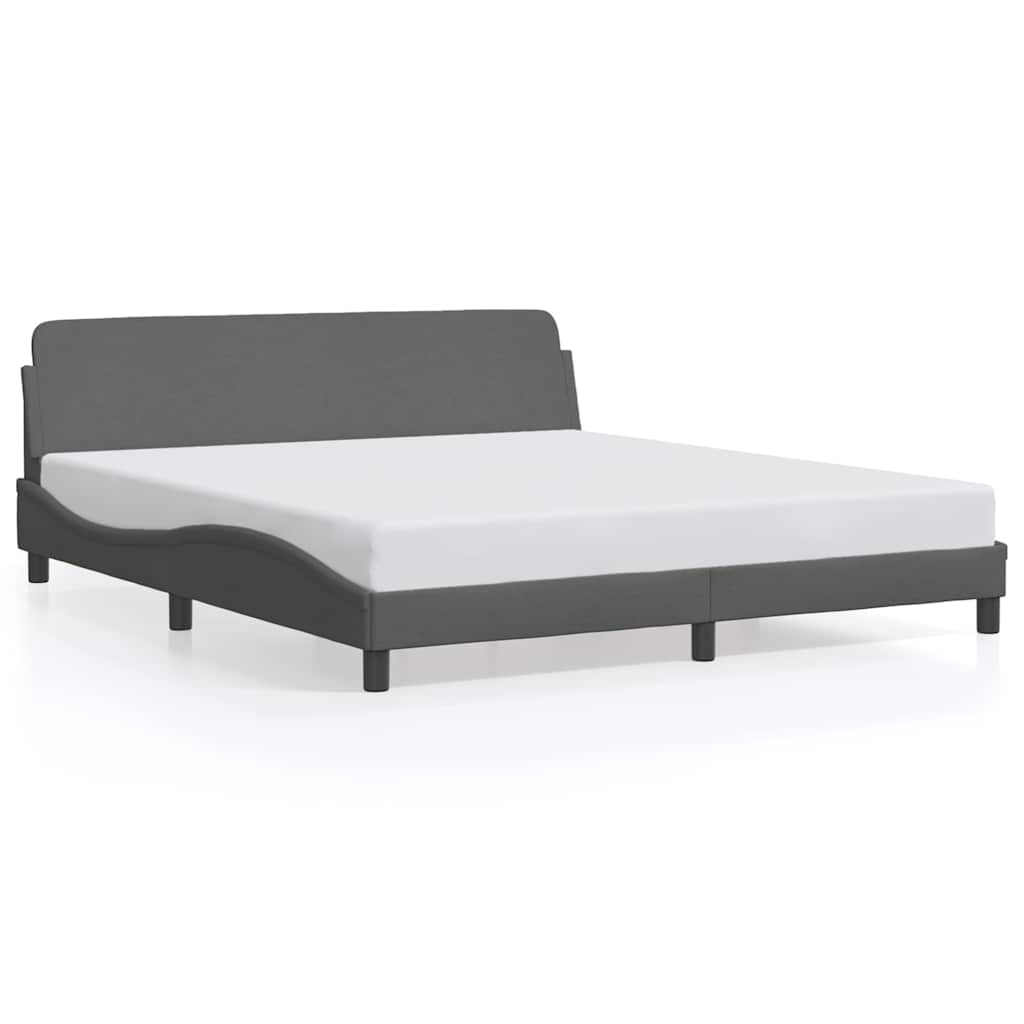Bettgestell Dover Dunkelgrau 180x200 cm Stoff