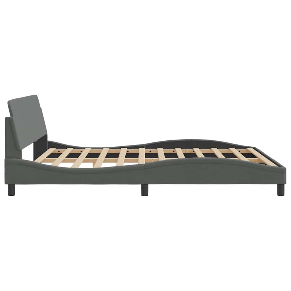 Bettgestell Dover Dunkelgrau 180x200 cm Stoff