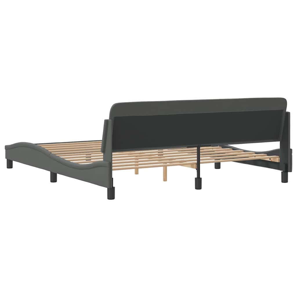 Bettgestell Dover Dunkelgrau 180x200 cm Stoff