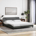 Bettgestell Dover Dunkelgrau 180x200 cm Stoff