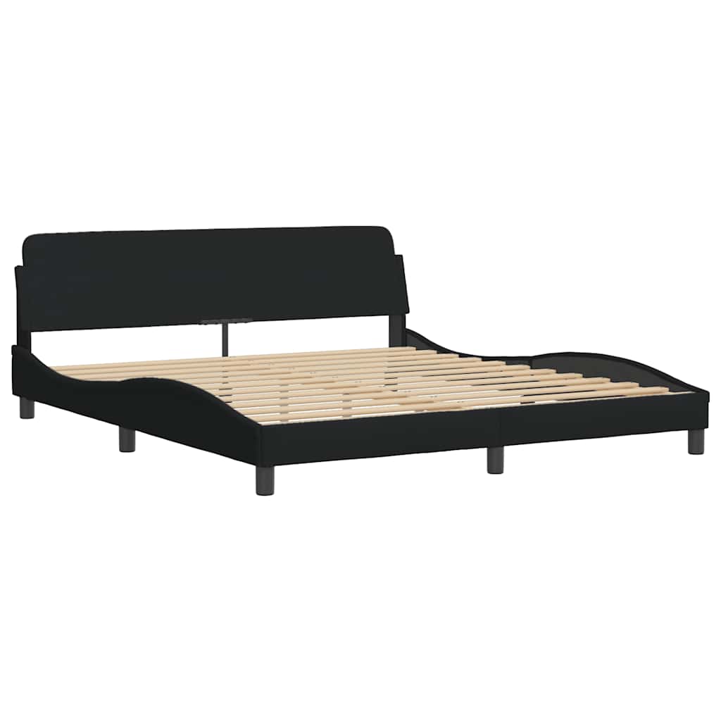Bettgestell Dover Schwarz 180x200 cm Stoff