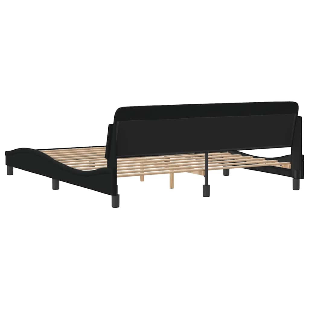 Bettgestell Dover Schwarz 180x200 cm Stoff