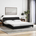 Bettgestell Dover Schwarz 180x200 cm Stoff