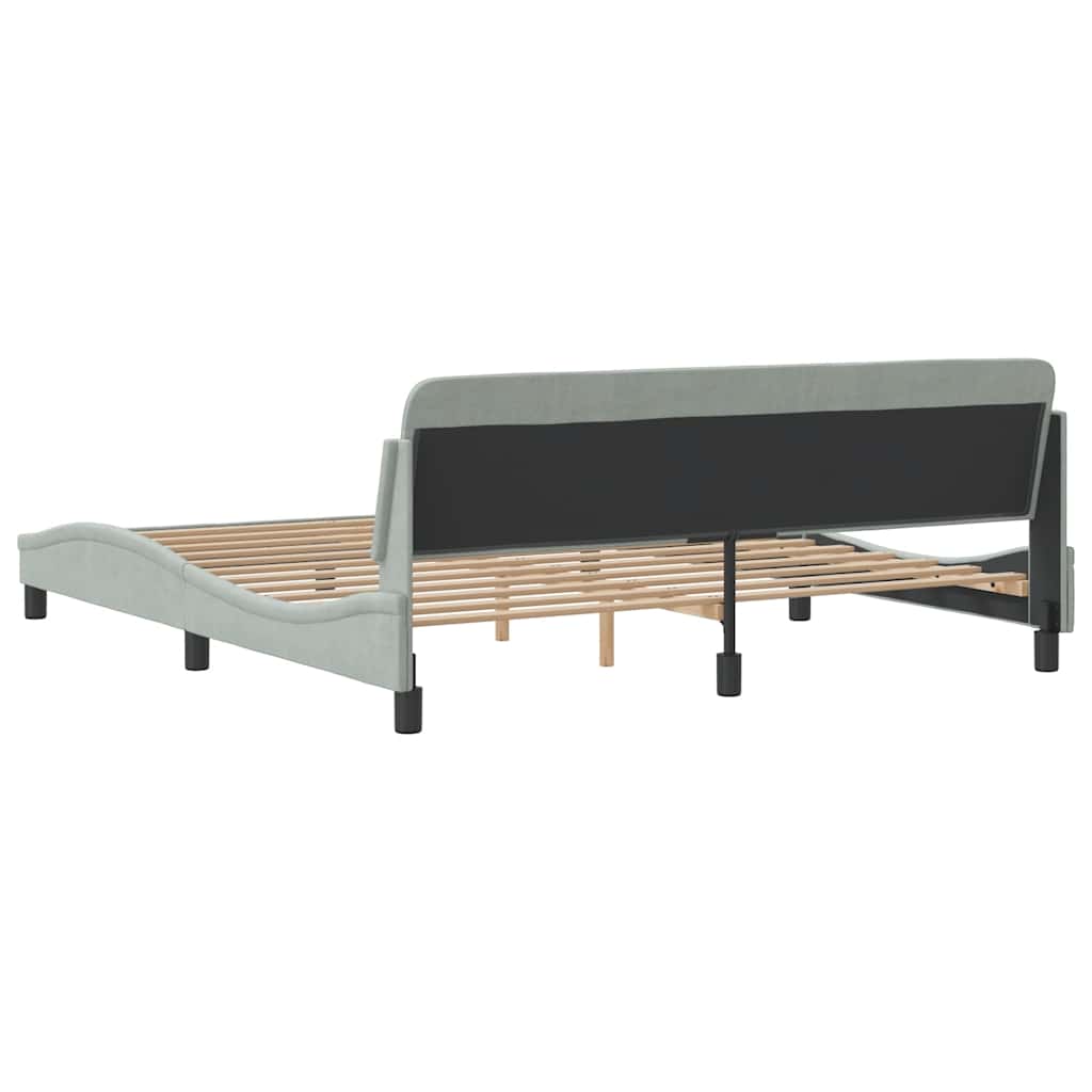 Bettgestell Dover Hellgrau 180x200 cm Samt