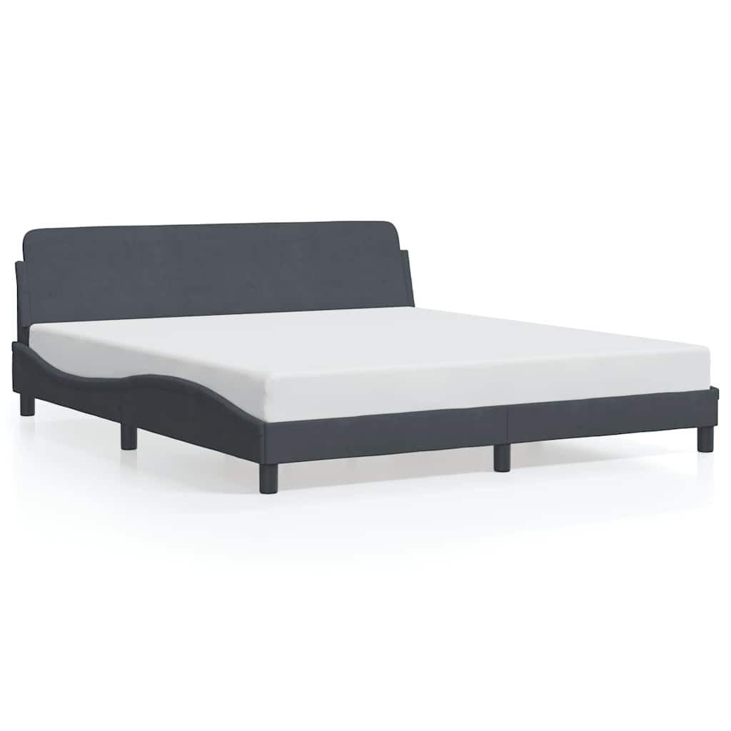 Bettgestell Dover Dunkelgrau 180x200 cm Samt