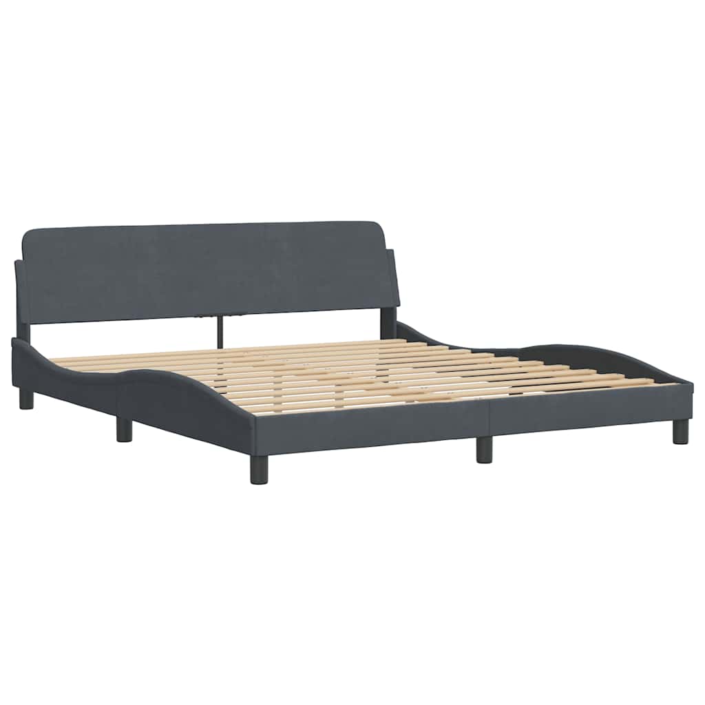 Bettgestell Dover Dunkelgrau 180x200 cm Samt
