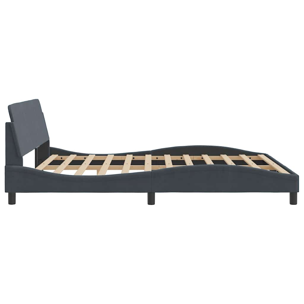 Bettgestell Dover Dunkelgrau 180x200 cm Samt