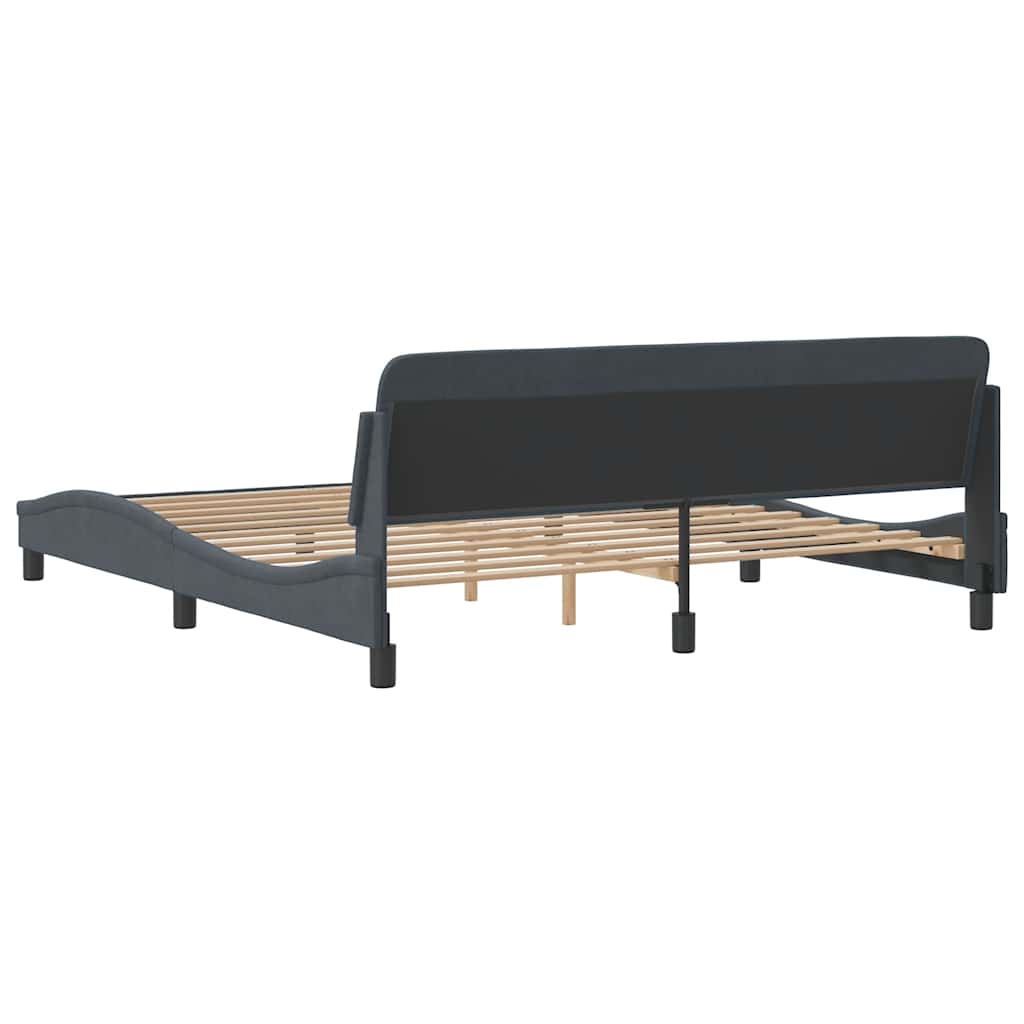 Bettgestell Dover Dunkelgrau 180x200 cm Samt