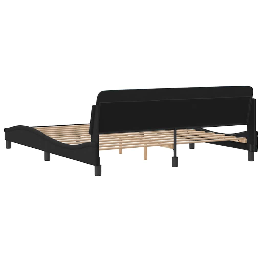 Bettgestell Dover Schwarz 180x200 cm Samt