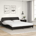 Bettgestell Dover Schwarz 180x200 cm Kunstleder