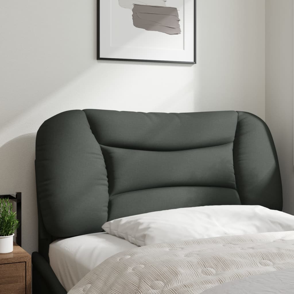 Kopfteil-Kissen "Hvar" Dunkelgrau 80 cm Stoff