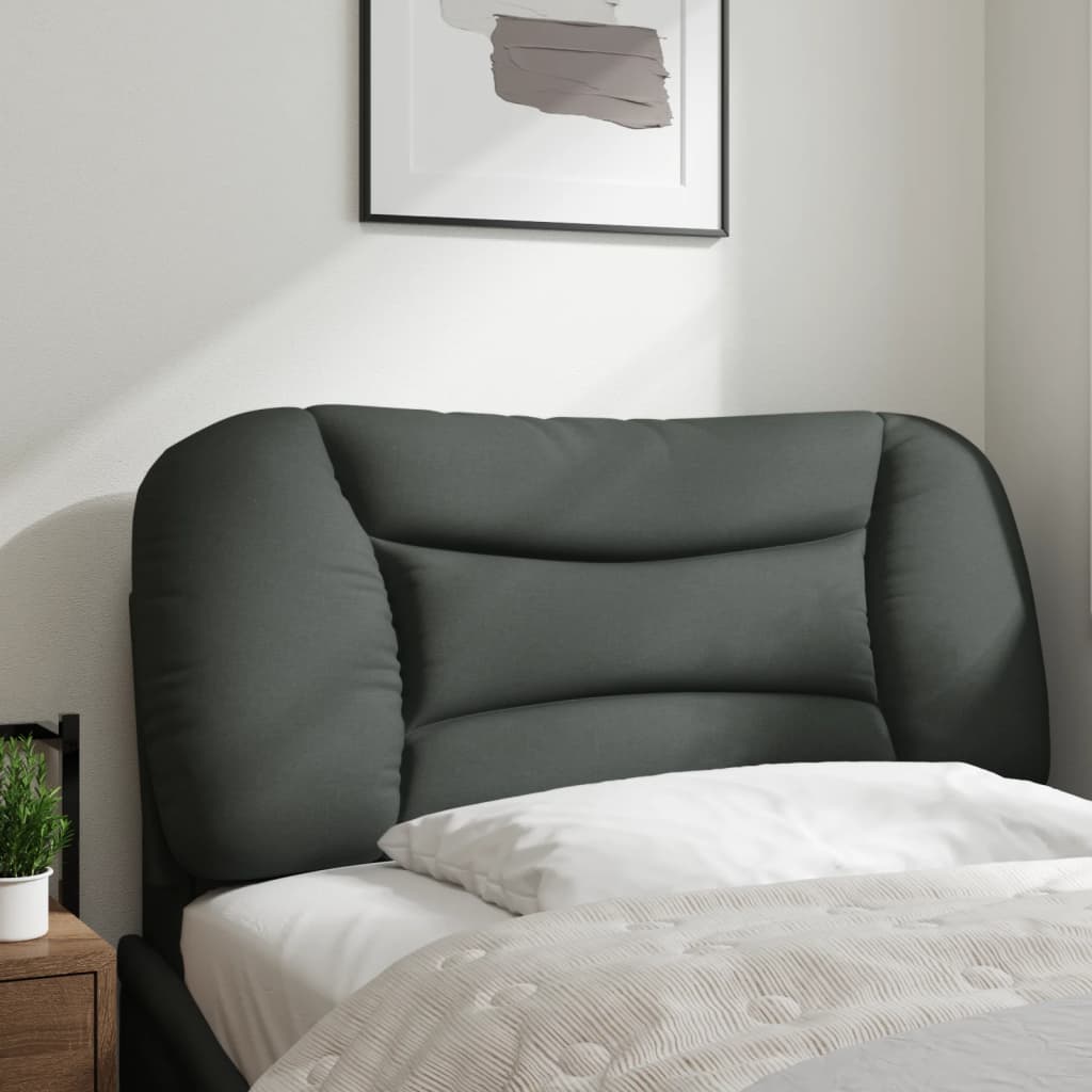 Kopfteil-Kissen "Hvar" Dunkelgrau 90 cm Stoff