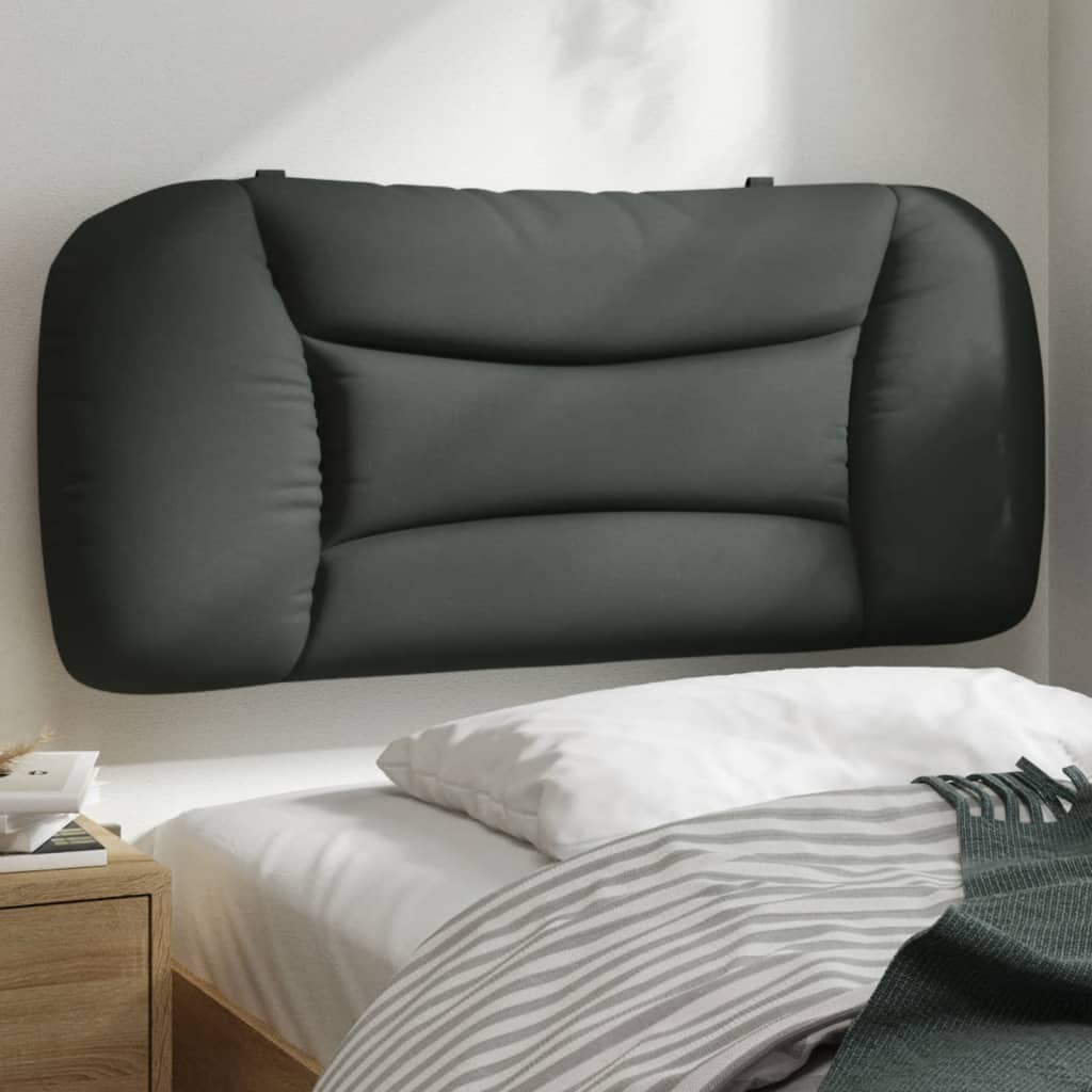 Kopfteil-Kissen "Hvar" Dunkelgrau 90 cm Stoff