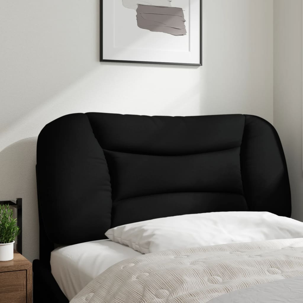 Kopfteil-Kissen "Hvar" Schwarz 90 cm Stoff
