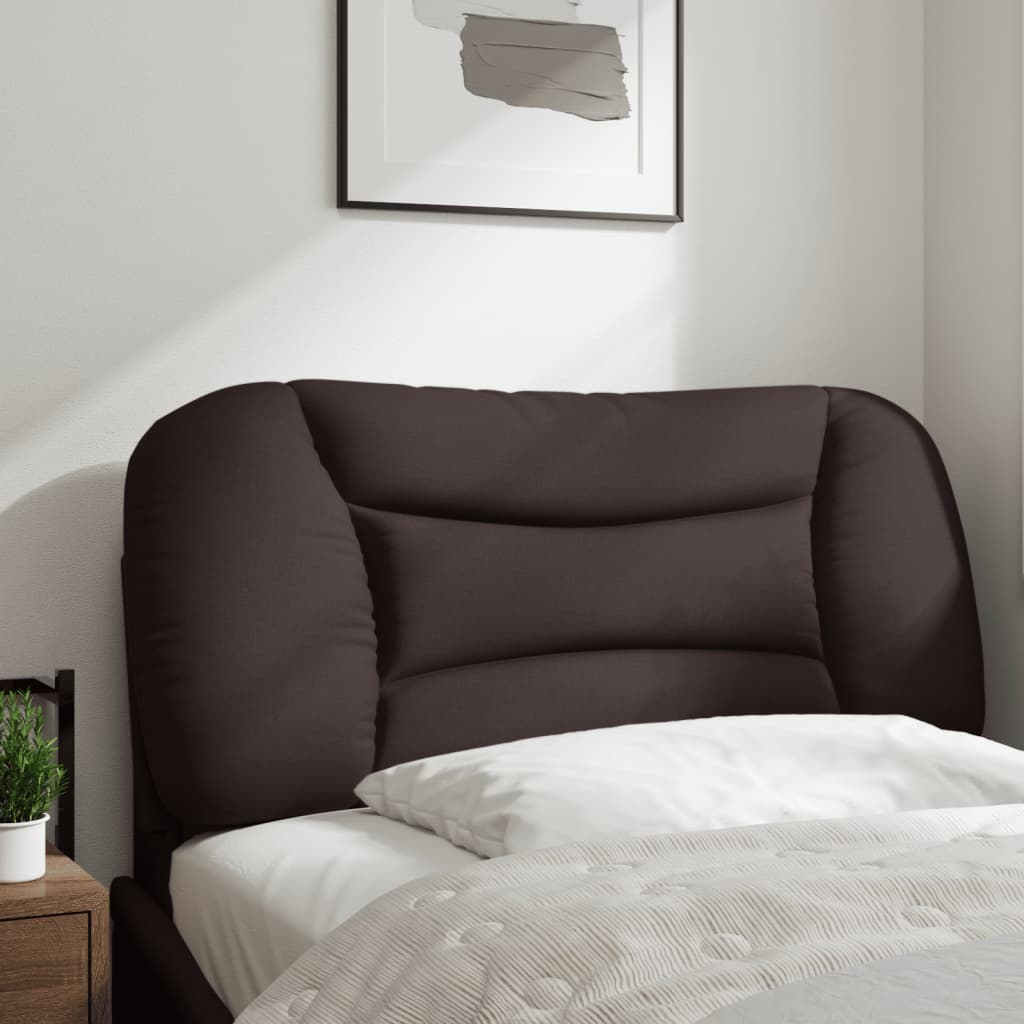 Kopfteil-Kissen "Hvar" Dunkelbraun 90 cm Stoff