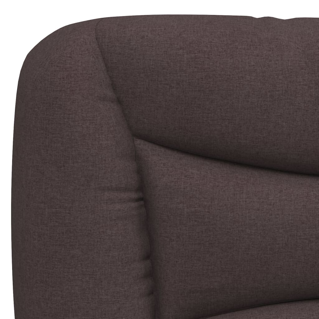 Kopfteil-Kissen "Hvar" Dunkelbraun 90 cm Stoff