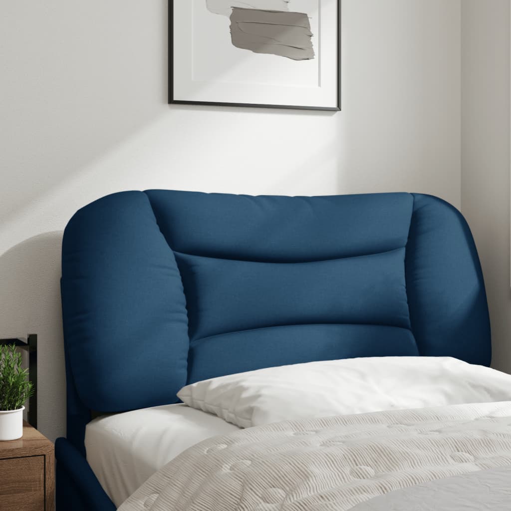 Kopfteil-Kissen "Hvar" Blau 90 cm Stoff