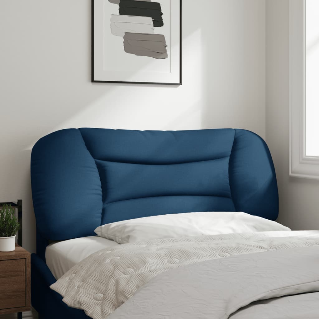 Kopfteil-Kissen "Hvar" Blau 100 cm Stoff