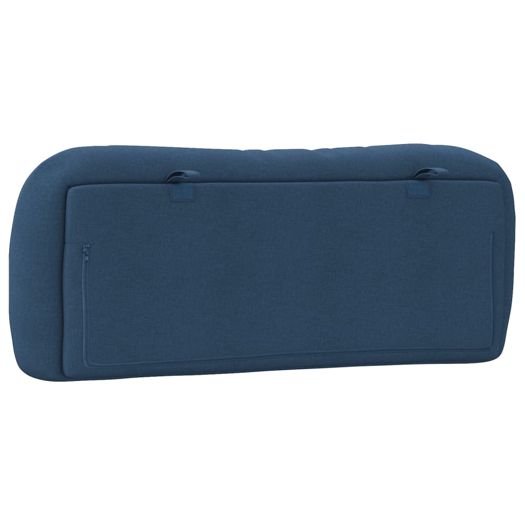 Kopfteil-Kissen "Hvar" Blau 100 cm Stoff