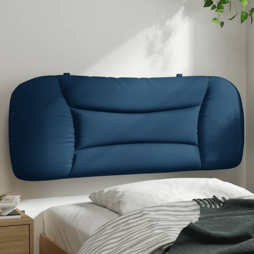 Kopfteil-Kissen "Hvar" Blau 100 cm Stoff
