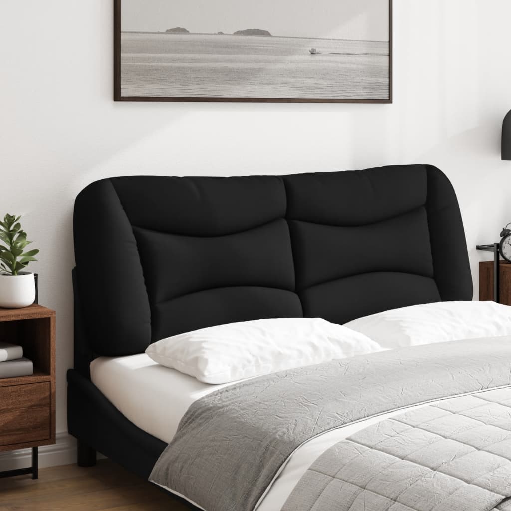 Kopfteil-Kissen "Hvar" Schwarz 120 cm Stoff