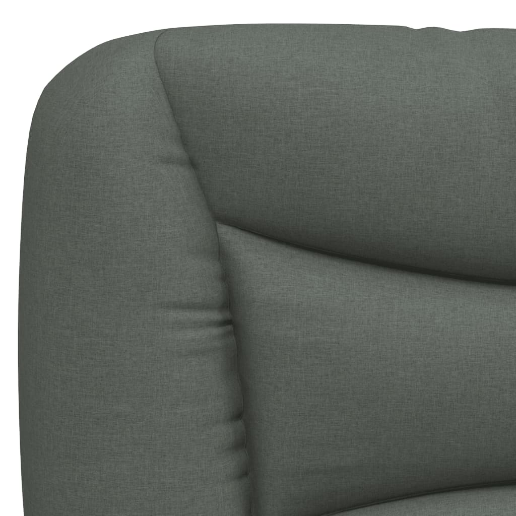 Kopfteil-Kissen "Hvar" Dunkelgrau 140 cm Stoff